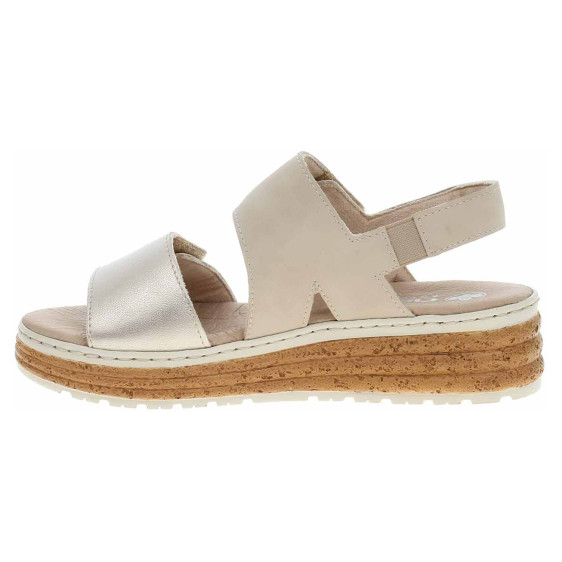 detail Dámské sandály Rieker 62761-90 gold