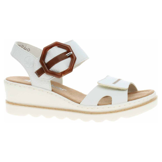 detail Dámské sandály Rieker 67476-83 weiss kombi