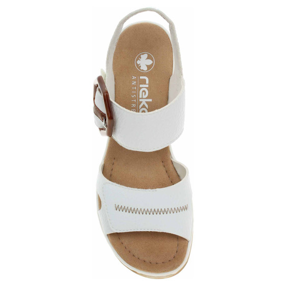 detail Dámské sandály Rieker 67476-83 weiss kombi