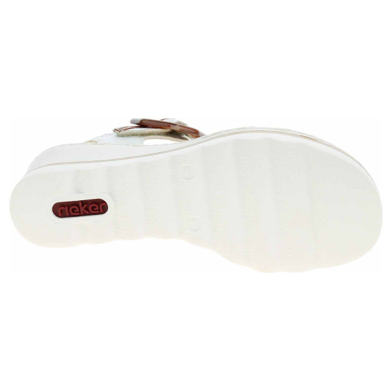 detail Dámské sandály Rieker 67476-83 weiss kombi