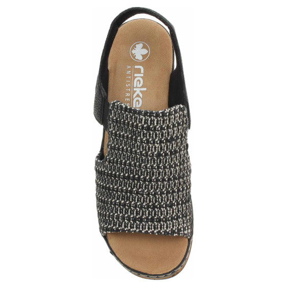 detail Dámské sandály Rieker 62971-00 schwarz kombi