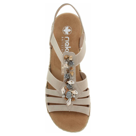 detail Dámské sandály Rieker V0649-62 beige