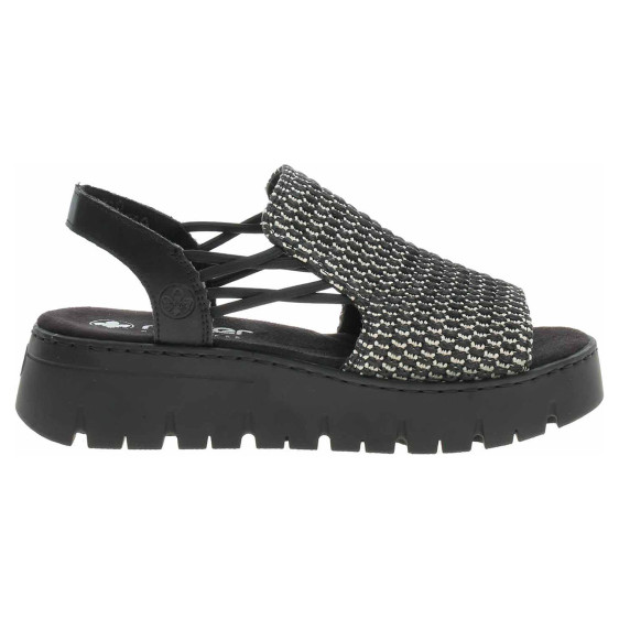 detail Dámské sandály Rieker V1051-00 schwarz