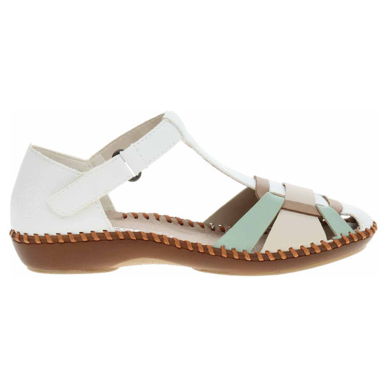 detail Dámské sandály Rieker M1673-90 weiss