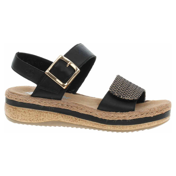 detail Dámské sandály Rieker V0951-00 schwarz