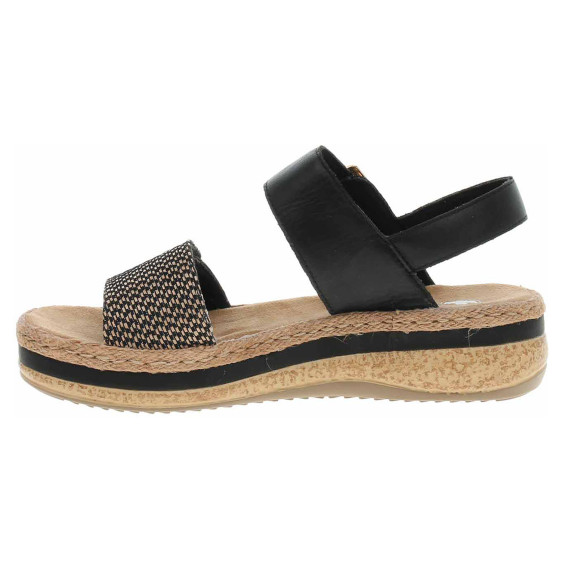 detail Dámské sandály Rieker V0951-00 schwarz