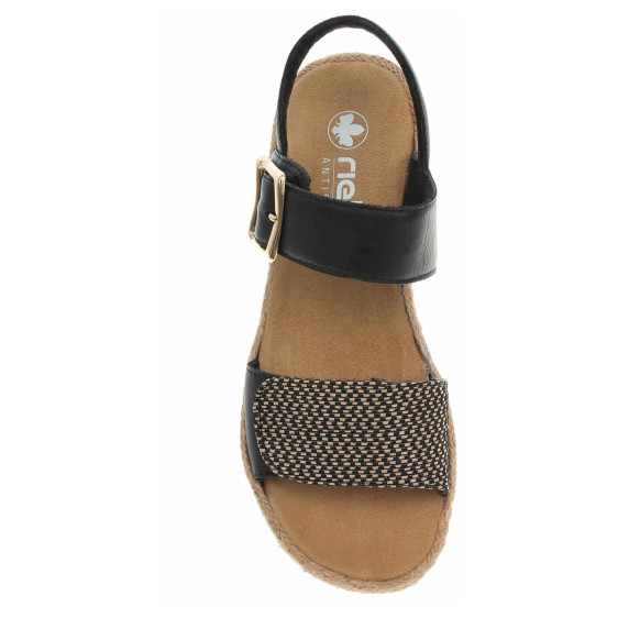 detail Dámské sandály Rieker V0951-00 schwarz