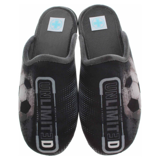 detail Pánské domácí pantofle Medi Line 1507-025 negro